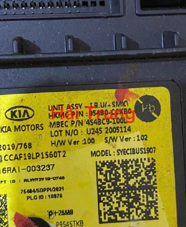 Hộp IBU + SMK Kia Sonet 2025 2026 2027 Tháo Xe 954B0-CCKB0 954B0CCKB0