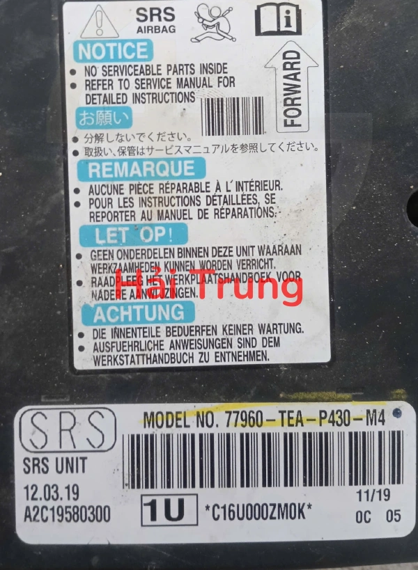 Hộp điều khiển túi khí Honda Civic Tháo Xe 77960-TEA-P430-M4