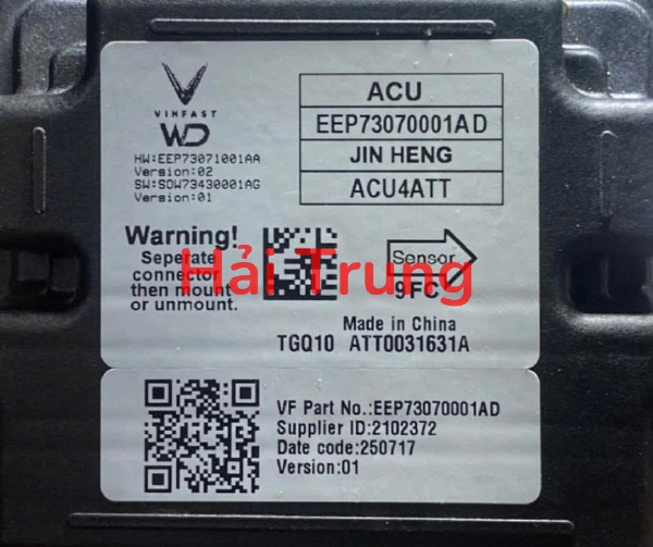 Hộp điều khiển túi khí Vinfast VF5 Plus Tháo Xe EEP73070001AD