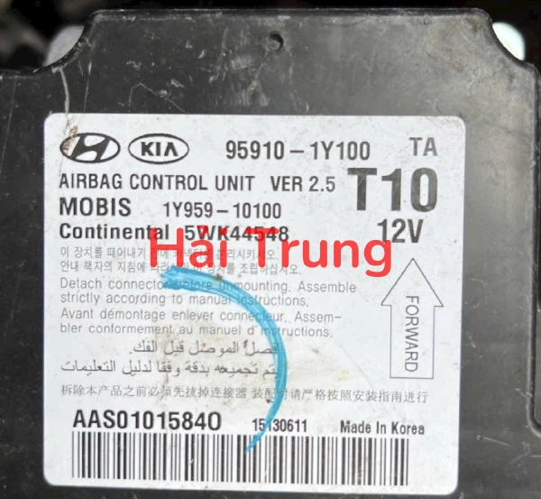 Hộp điều khiển túi khí Kia Morning Tháo Xe 95910-1Y100 95910-1Y110