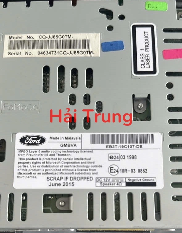 Hộp CD ACM Audio Ford Ranger Tháo Xe EB3T-19C107-DE