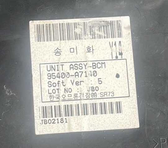 Hộp điều khiển thân xe BCM Kia Cerato 2012-2016 Tháo Xe 95400A7140