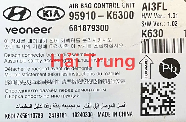 Hộp điều khiển túi khí Hyundai I10 2021-2026 Tháo Xe 95910K6300