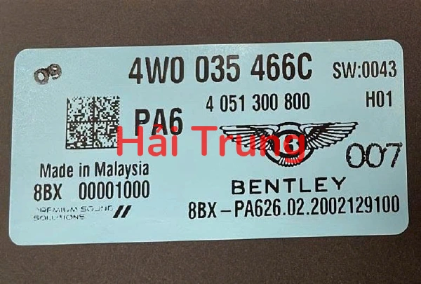 Hộp khuếch đại âm thanh Âm ly Bentley Continental GT, GTC Tháo Xe 4W0035466C