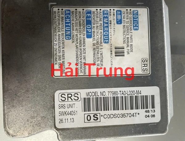 Hộp điều khiển túi khí Honda Accord Tháo Xe 77960-TA0-L020-M4 77960TA0L020M4