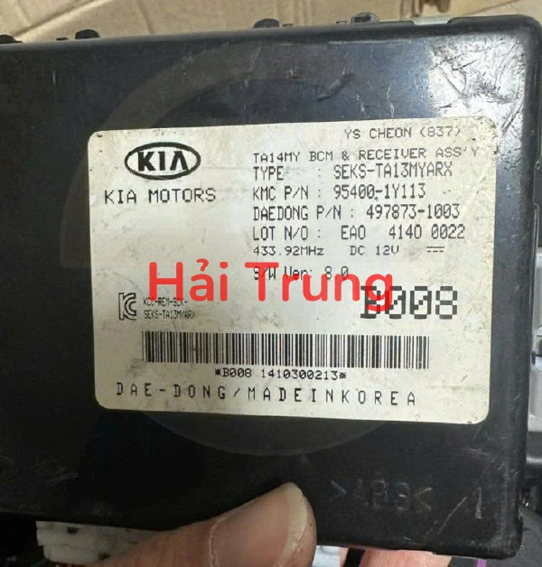 954001Y113 Hộp BCM Kia Morning 2015-2017 Tháo Xe