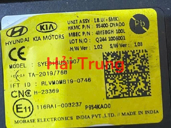 Hộp IBU + SMK Hyundai Accent 2025 2026 2027 Tháo Xe 95400DYA00