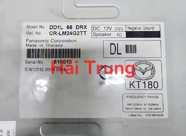 Hộp khuếch đại âm thanh, âm ly Mazda 2 Tháo Xe DD1L66DRX