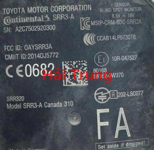 Hộp cảnh báo vượt Lexus LX570 Tháo Xe 88162-0W370 881620W370