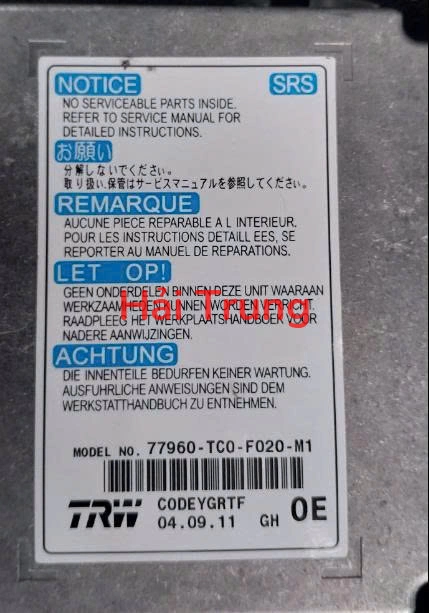 Hộp điều khiển túi khí Honda Tháo Xe 77960-TC0-F020-M1 77960TC0F020M1
