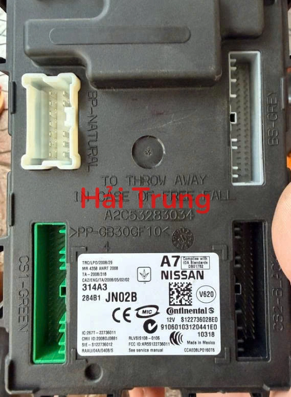 Hộp điều khiển thân xe BCM Nissan Teana 2011 Tháo Xe 284B1-JN02B 284B1JN02B