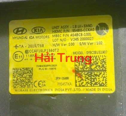 Hộp IBU + SMK Kia Sonet Tháo xe 954B0-CCKA0 954B0CCKA0