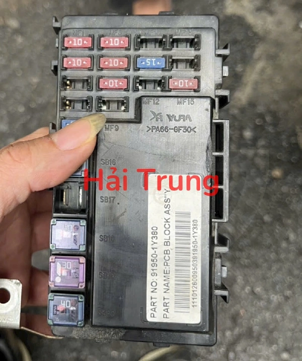 919501Y380 Hộp cầu trì Kia Morning 2012-2015 Tháo Xe