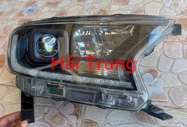 Đèn pha Ford Ranger Raptor 2020 Bi Vuông Led Tháo Xe
