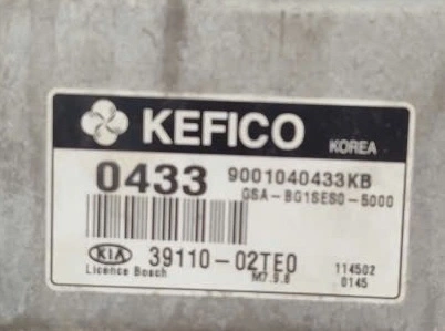 Hộp điều khiển động cơ ECU Kia Monring Tháo Xe 39110-02TE0