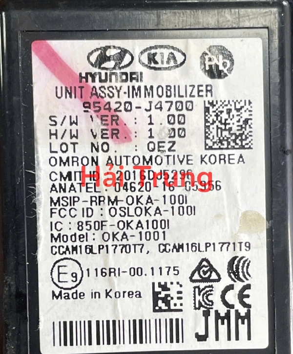 Hộp chìa khóa Kia Soluto Tháo Xe 95420J4700