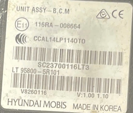 Hộp điều khiển thân xe BCM Hyundai New Mighty N250 2.5 Tấn Tháo Xe 958005R101
