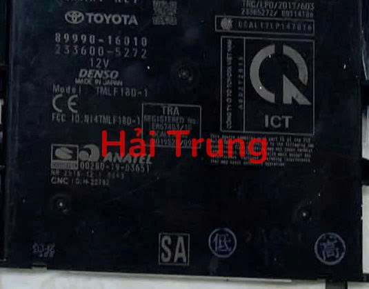 Hộp chìa khóa Smart Key Toyota Corolla Cross Tháo Xe 89990-16100