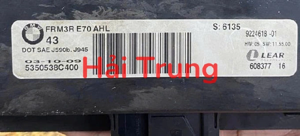 Hộp điều khiền đèn để chân BMW X5 E70 Tháo Xe 9224618