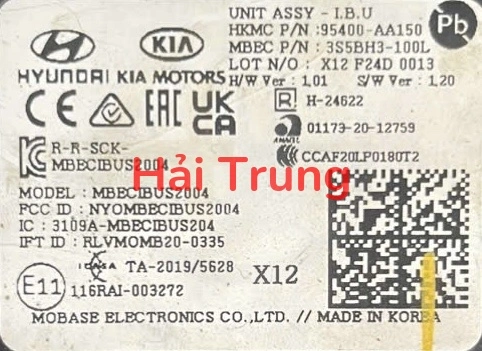 Hộp điều khiển điện tử IBU Hyundai Elantra 2022-2025 Tháo Xe 95400AA150