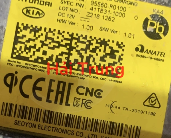 Hộp sạc không dây Carnival 2023-2026 Tháo Xe 95560R0100