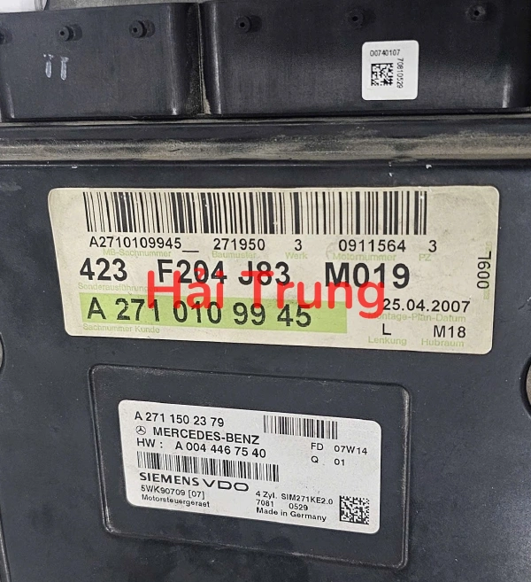 Hộp điều khiển động cơ ECU Mercedes Benz W204 C200 Tháo Xe A2710109945