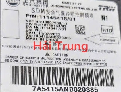 Hộp điều khiển túi khí MG 5 Tháo Xe 11145415-01