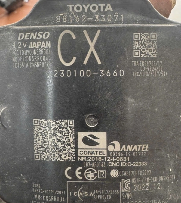 Hộp Radar trước Toyota Camry 2021-2025 Tháo Xe 88162-33071