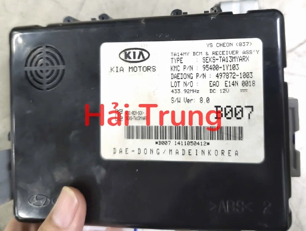 Hộp BCM Kia Morning Tháo Xe 95400-1Y103 954001Y103