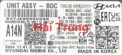 Hộp điều khiển điện thân xe BCM Hyundai Tucson 2025 Tháo Xe 954A0N9140