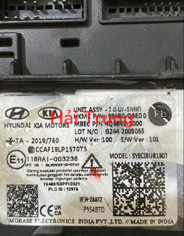 Hộp IBU + SMK Kia Seltos 2025 2026 2027 Tháo Xe 954B0-Q6ED0 954B0Q6ED0