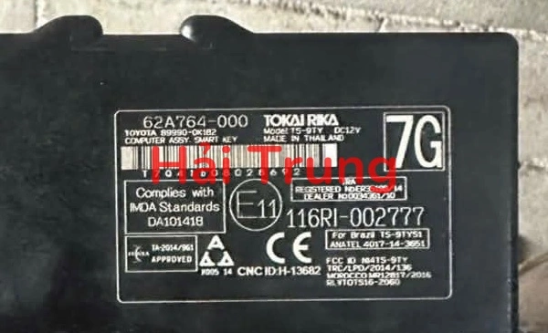 Hộp điều khiển khóa thông minh Smart Key Toyota Fortuner Tháo Xe 89990-0K182 899900K182