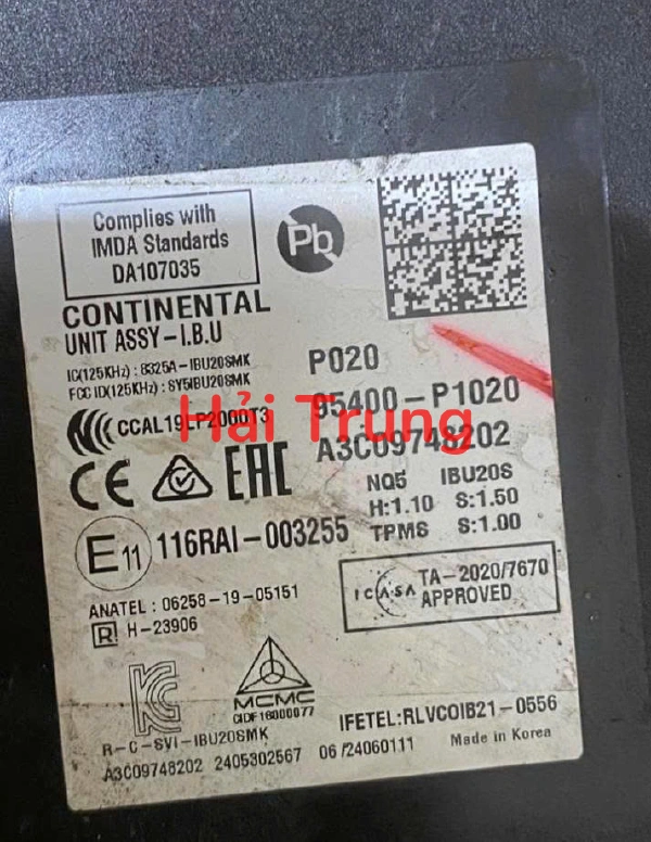 Hộp IBU Kia Sportage Tháo Xe 95400-P1020 95400P1020