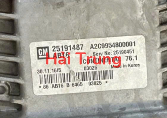 Hộp điều khiển động cơ Hộp đen ECU Chevrolet Cruze Tháo Xe 25191487