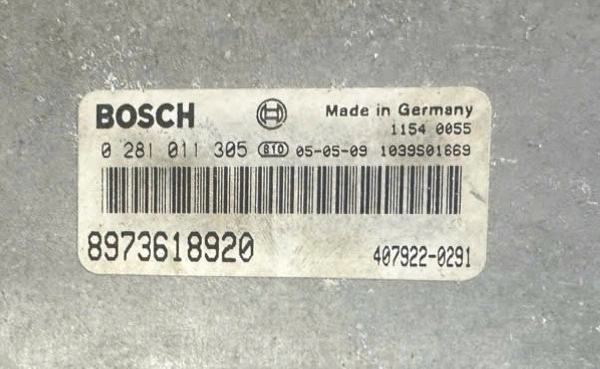 Hộp điều khiển động cơ ECU Isuzu Dmax 2006 Tháo Xe 8973618920