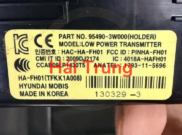 Hộp chìa khóa Smart Key Kia Sportage Tháo Xe 954903W000