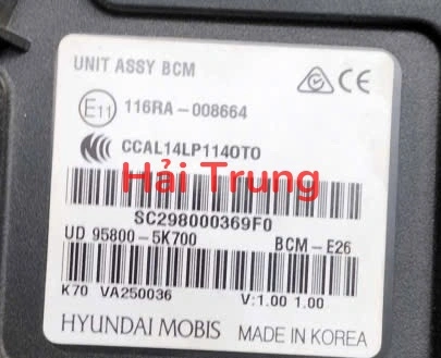 Hộp điều khiển thân xe BCM Hyundai HD35 HD50 HD65 Tháo Xe 958005K700