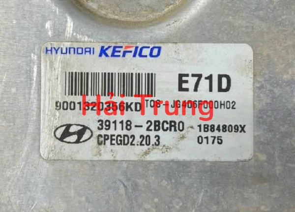 Hộp điều khiển động cơ ECU Hyundai Kona 2018-2023 Tháo Xe 39118-2BCR0 391182BCR0