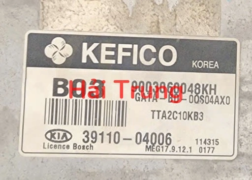 Hộp điều khiển động cơ Hộp đen ECU Kia Morning 2021 2022 Tháo Xe 3910004006