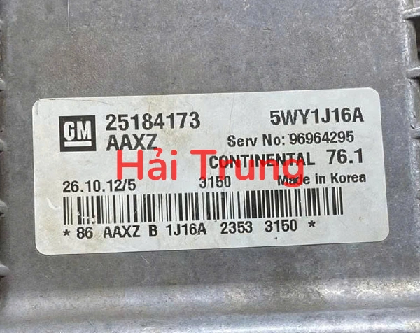 Hộp điều khiển động cơ ECU Chevrolet Cruze 1.6 Tháo Xe 25184173