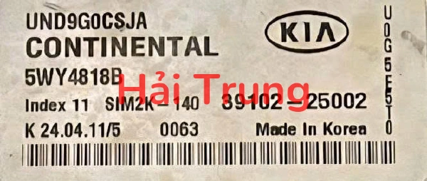 Hộp điều khiển động cơ ECU KIA CAREN 2.0 AT 2007-2013 Tháo Xe 39102-25002