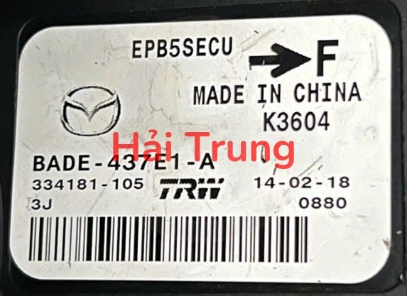 Hộp điều khiển phanh tay điện tử Mazda 3 2016-2019 Tháo Xe BADE-437E1-A